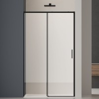 Душевая дверь Vincea Soft VDS-3SO2140CLB, 140 см, раздвижная, стекло прозрачное, профиль черный