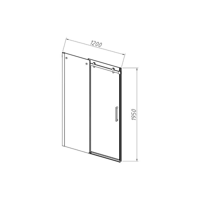 Душевая дверь Vincea Сomo-N VDS-4CN120CGB, 120 см, стекло тонированное, профиль черный