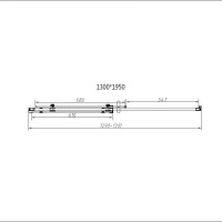 Душевая дверь Vincea Сomo-N VDS-4CN130CGB, 130 см, стекло тонированное, профиль черный