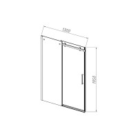 Душевая дверь Vincea Сomo-N VDS-4CN130CGB, 130 см, стекло тонированное, профиль черный