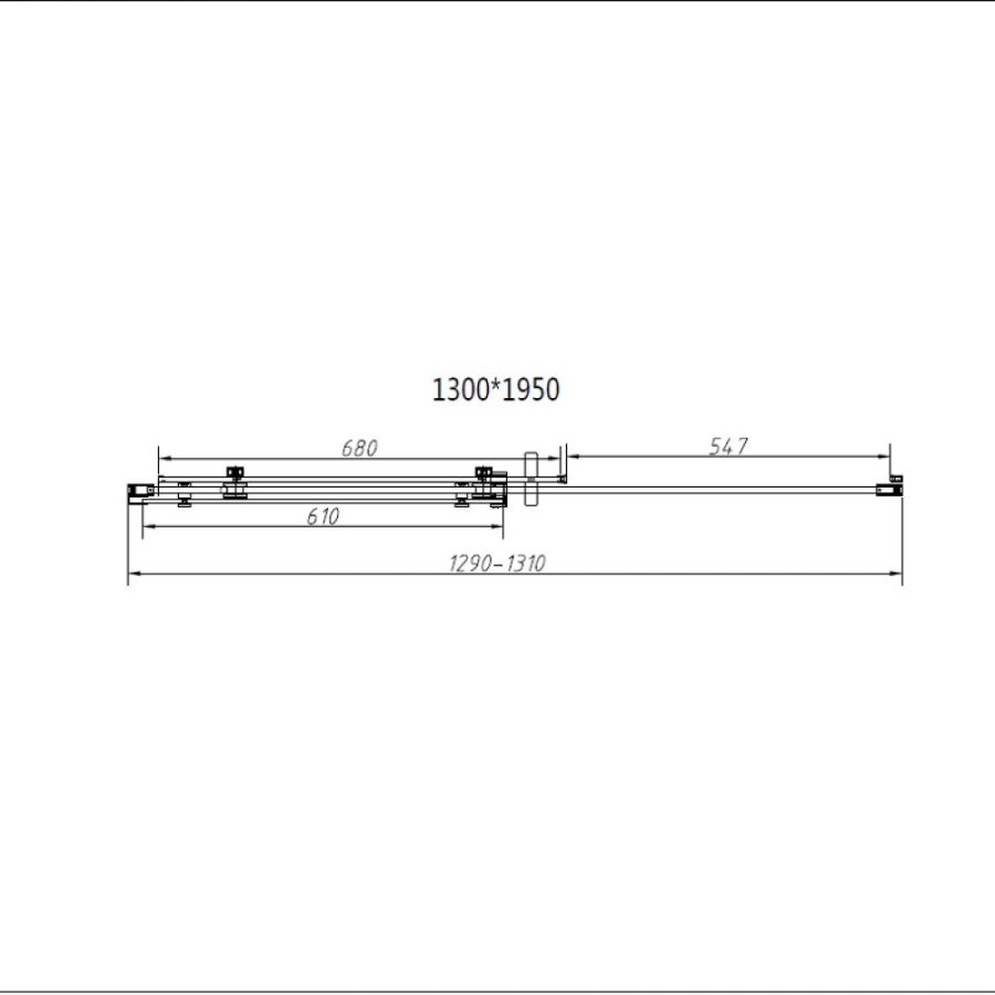 Душевая дверь Vincea Сomo-N 130 см, стекло прозрачное, профиль черный, VDS-4CN130CLB