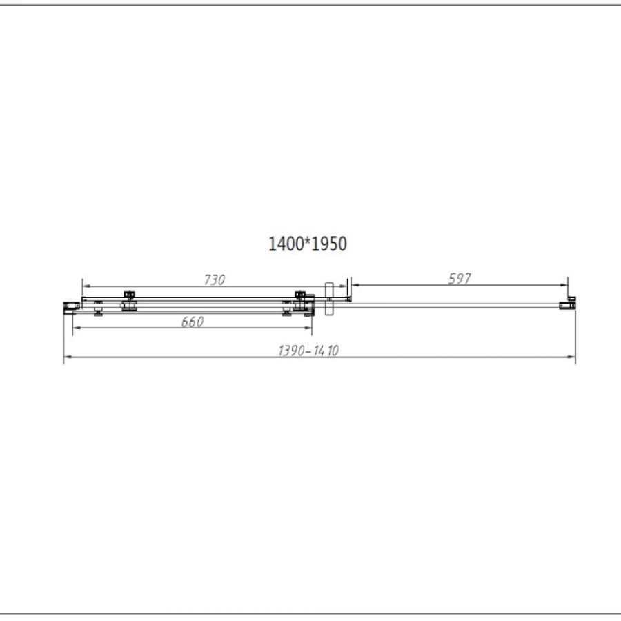 Душевая дверь Vincea Сomo-N VDS-4CN140CGB, 140 см, стекло тонированное, профиль черный