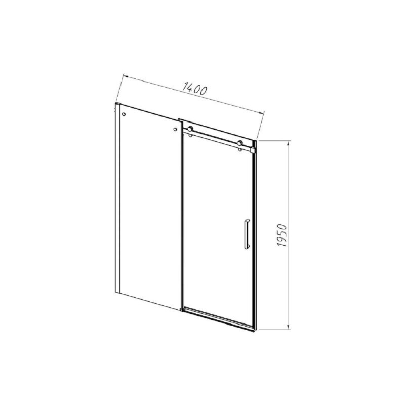 Душевая дверь Vincea Сomo-N VDS-4CN140CGB, 140 см, стекло тонированное, профиль черный