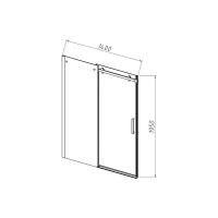 Душевая дверь Vincea Сomo-N 140 см, стекло прозрачное, профиль хром, VDS-4CN140CL