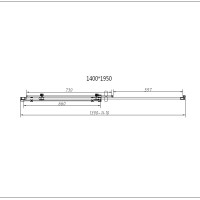 Душевая дверь Vincea Сomo-N 140 см, стекло прозрачное, профиль хром, VDS-4CN140CL