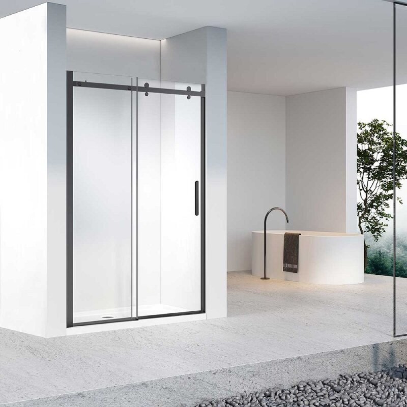 Душевая дверь Vincea Сomo-N 140 см, стекло прозрачное, профиль черный, VDS-4CN140CLB