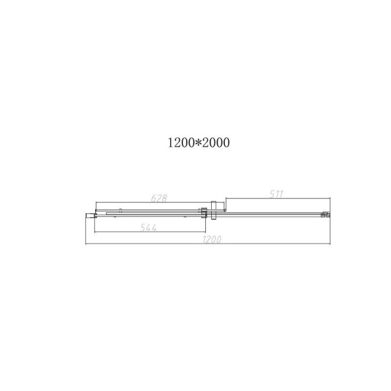 Душевая дверь Vincea Dice, VDS-4D120CLGM, 120 см, стекло прозрачное, профиль вороненая сталь