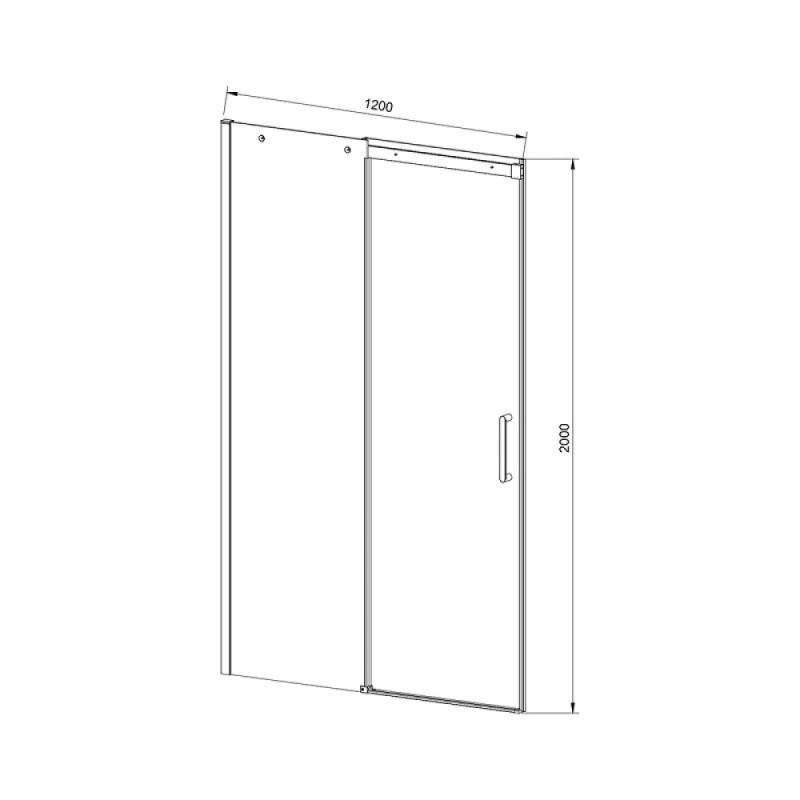 Душевая дверь Vincea Dice, VDS-4D120CLGM, 120 см, стекло прозрачное, профиль вороненая сталь