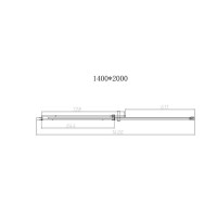 Душевая дверь Vincea Dice, VDS-4D140CLGM, 140 см, стекло прозрачное, профиль вороненая сталь