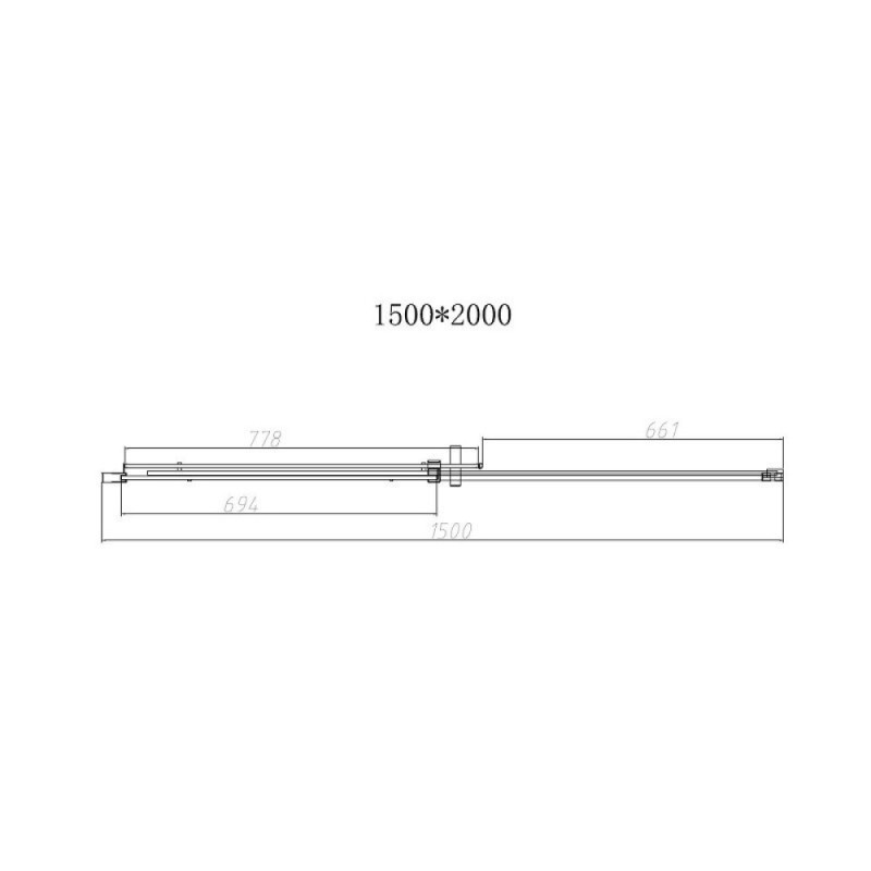Душевая дверь Vincea Dice, VDS-4D150CLGM, 150 см, стекло прозрачное, профиль вороненая сталь