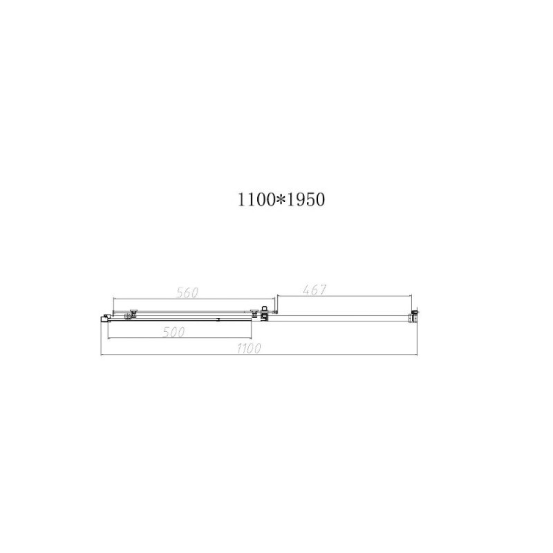 Душевая дверь Vincea Slim-N VDS-4SN110CGB, 110 см, стекло тонированное, профиль черный