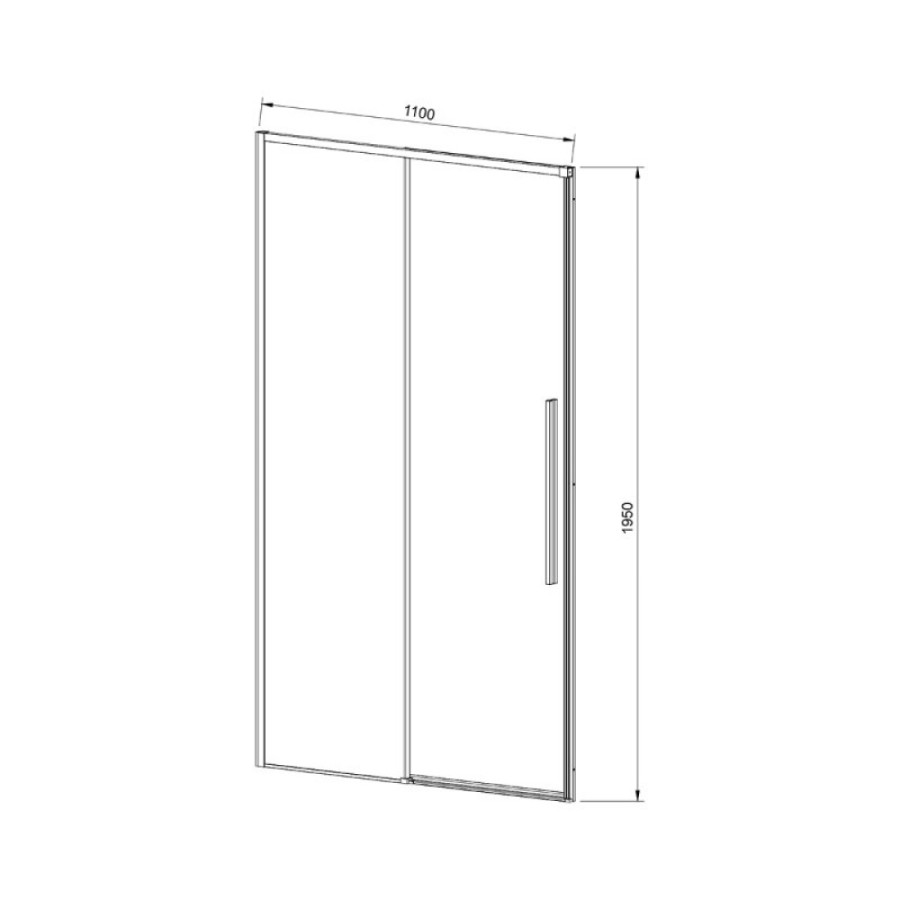 Душевая дверь Vincea Slim-N VDS-4SN110CGB, 110 см, стекло тонированное, профиль черный