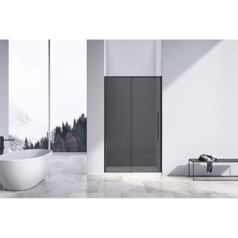 Душевая дверь Vincea Slim-N VDS-4SN110CGB, 110 см, стекло тонированное, профиль черный