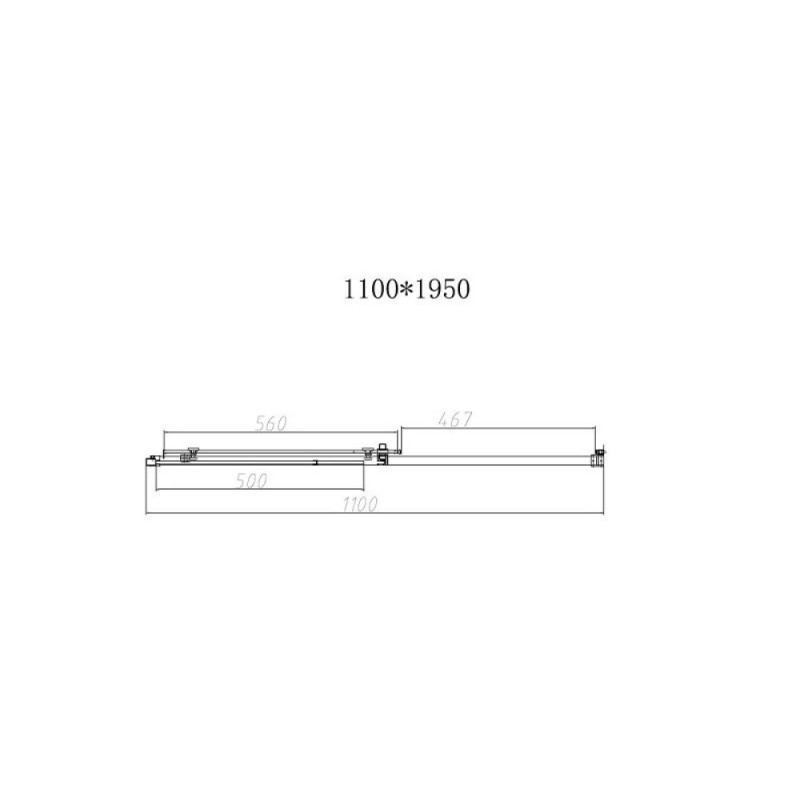 Душевая дверь Vincea Slim-N VDS-4SN110CLG110 см, стекло прозрачное, профиль брашированное золото