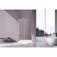Душевая дверь Vincea Slim-N VDS-4SN110CLG110 см, стекло прозрачное, профиль брашированное золото