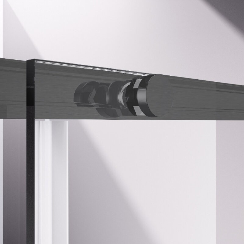 Душевая дверь Vincea Slim-N VDS-4SN110CLGM, 110 см, стекло прозрачное, профиль вороненая сталь, gunmetal