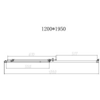 Душевая дверь Vincea Slim-N, 120 см, раздвижная, стекло прозрачное, профиль черный, VDS-4SN120CLB