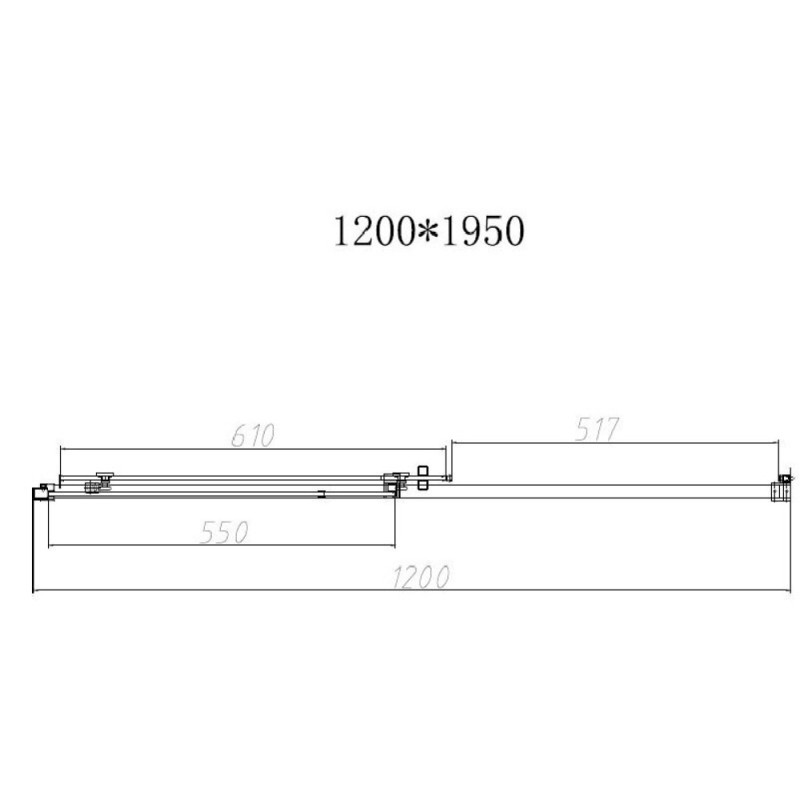Душевая дверь Vincea Slim-N, 120 см, раздвижная, стекло прозрачное, профиль черный, VDS-4SN120CLB