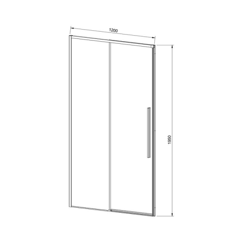 Душевая дверь Vincea Slim-N, 120 см, раздвижная, стекло прозрачное, профиль черный, VDS-4SN120CLB