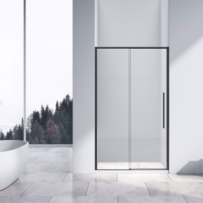Душевая дверь Vincea Slim-N, 120 см, раздвижная, стекло прозрачное, профиль черный, VDS-4SN120CLB