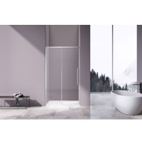 Душевая дверь Vincea Slim-N, 130 см, раздвижная, стекло прозрачное, профиль хром, VDS-4SN130CL