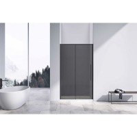 Душевая дверь Vincea Slim-N, 140 см, раздвижная, стекло тонированное, профиль черный, VDS-4SN140CGB
