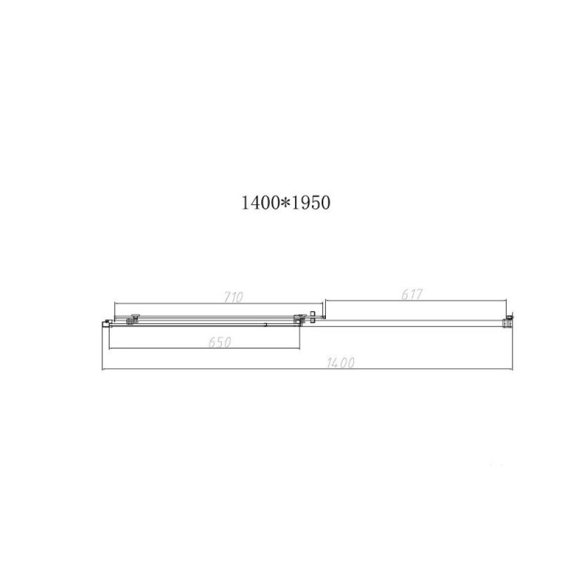 Душевая дверь Vincea Slim-N VDS-4SN140CLG, 140 см, стекло прозрачное, профиль брашированное золото
