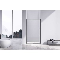 Душевая дверь Vincea Slim-N, 140 x 195 см, раздвижная, стекло прозрачное, профиль воронёная сталь, gunmetal, VDS-4SN140CLGM