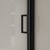 Душевая дверь Vincea City 110 см, раздвижная, стекло прозрачное, черный, VDS-5CT110CLB