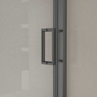 Душевая дверь Vincea City VDS-5CT110CLGM, 110 см, стекло прозрачное, профиль вороненая сталь, gunmetal