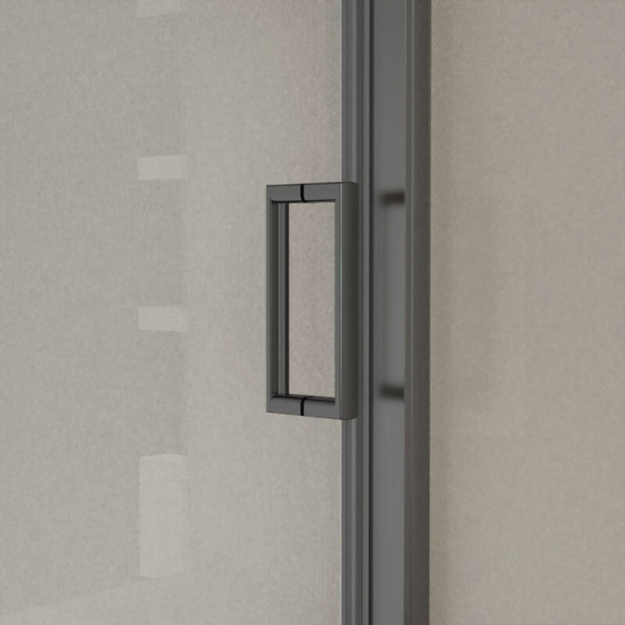 Душевая дверь Vincea City VDS-5CT110CLGM, 110 см, стекло прозрачное, профиль вороненая сталь, gunmetal