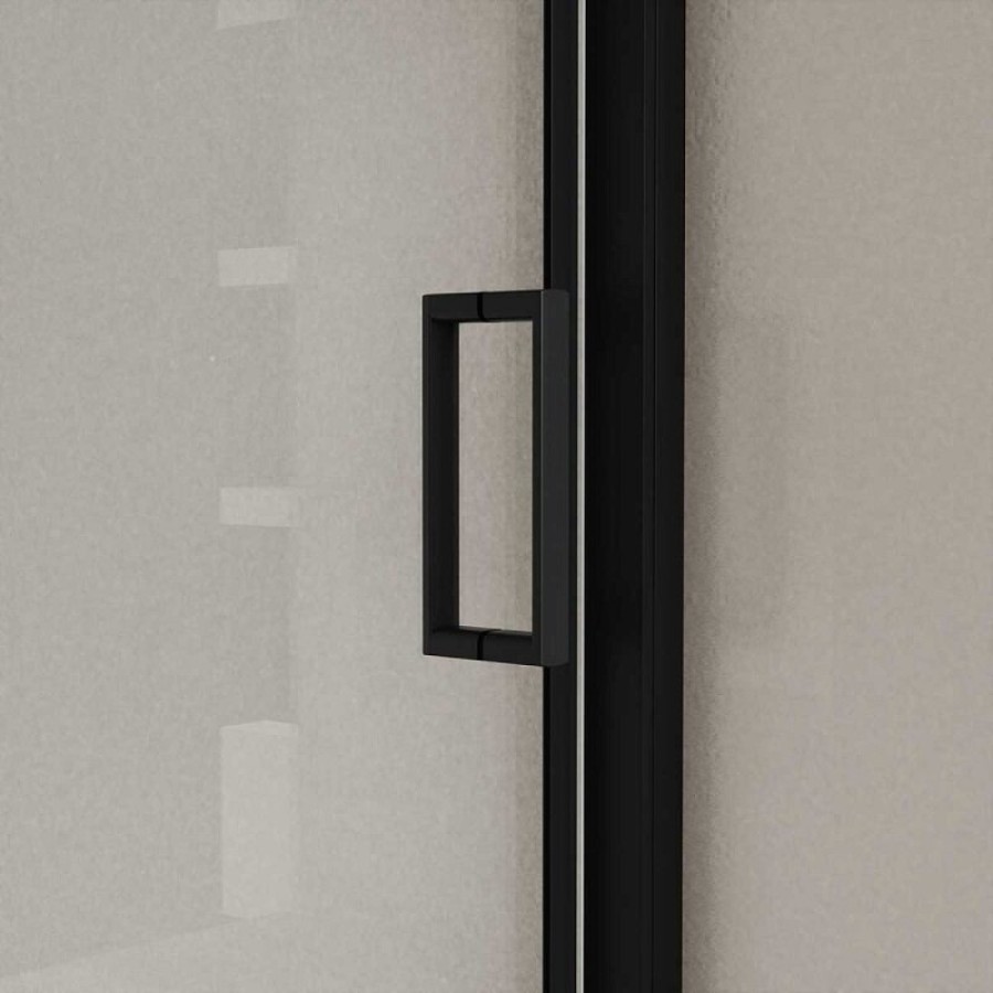 Душевая дверь Vincea City 120 см, раздвижная, стекло прозрачное, черный, VDS-5CT120CLB
