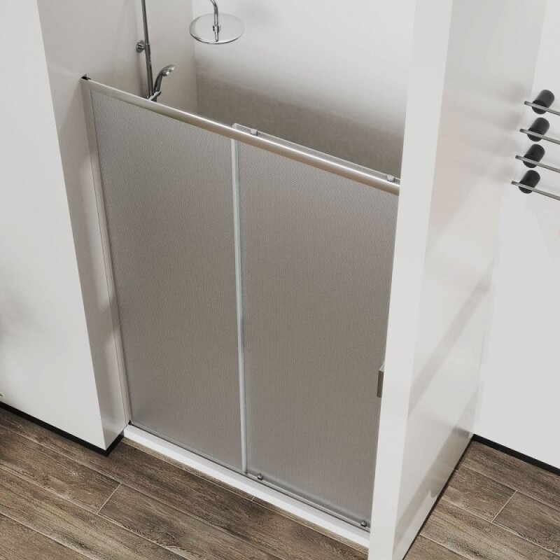 Душевая дверь Vincea City 120 см, раздвижная, стекло текстурное, хром, VDS-5CT120MT