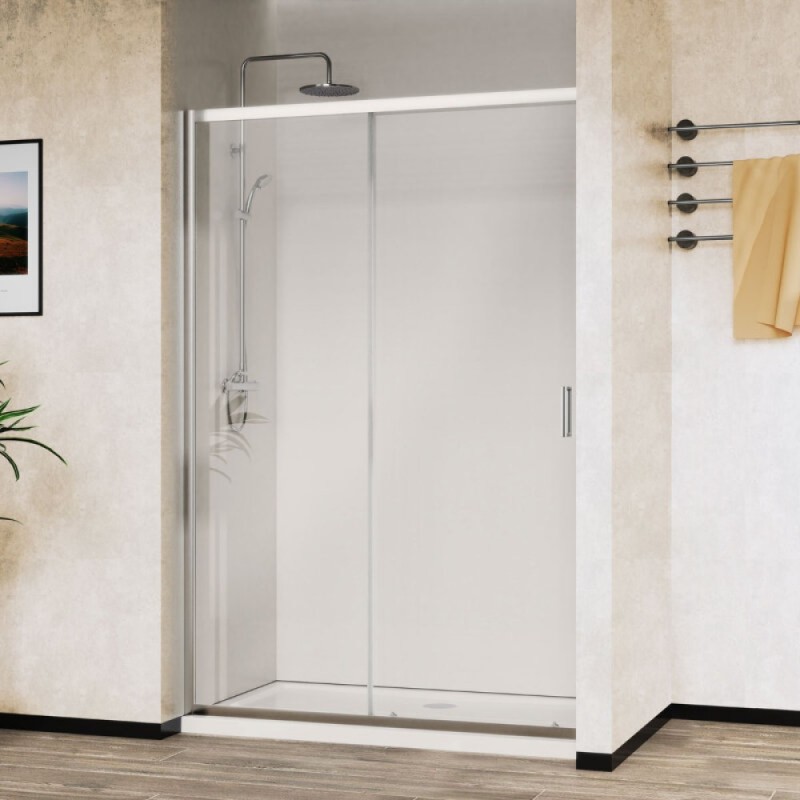 Душевая дверь Vincea City VDS-5CT130CL, 130 см, стекло прозрачное, профиль хром