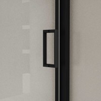 Душевая дверь Vincea City VDS-5CT130CLB, 130 см, стекло прозрачное, профиль черный