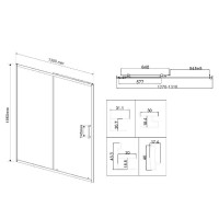 Душевая дверь Vincea City VDS-5CT130CLGM, 130 см, стекло прозрачное, профиль вороненая сталь