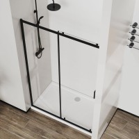 Душевая дверь Vincea City VDS-5CT140CLB, 140 см, стекло прозрачное, профиль черный