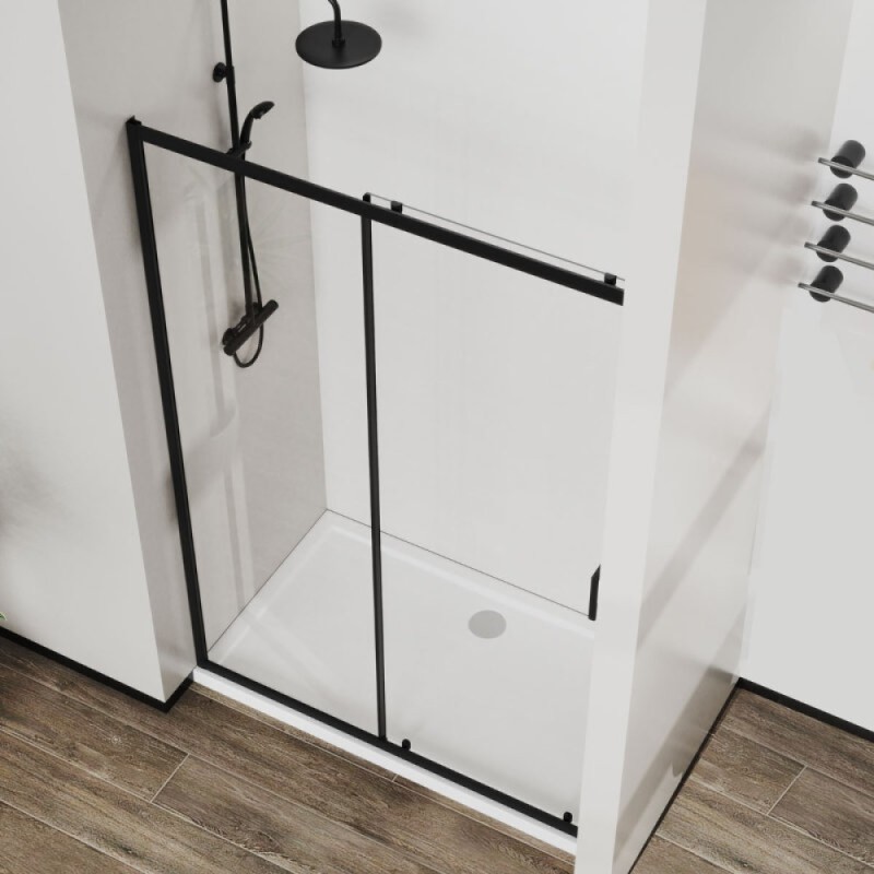 Душевая дверь Vincea City VDS-5CT140CLB, 140 см, стекло прозрачное, профиль черный