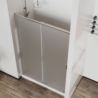 Душевая дверь Vincea City VDS-5CT140MT 140 см, раздвижная, стекло текстурное, хром