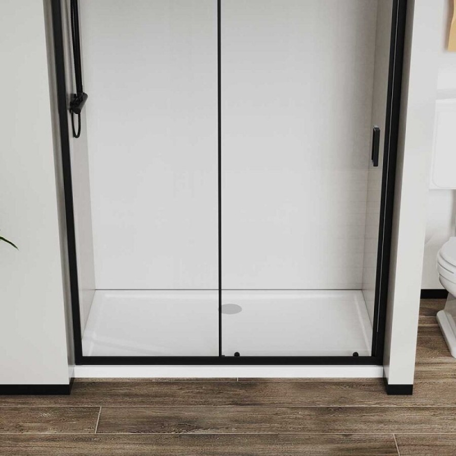 Душевая дверь Vincea City VDS-5CT150CLB, 150 см, стекло прозрачное, профиль черный
