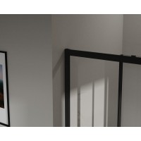 Душевая дверь Сити (City) VDS-5CT2170CLB, 1700, черный, стекло прозрачное