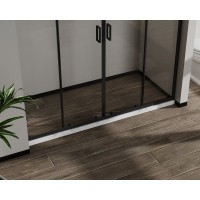 Душевая дверь Сити (City) VDS-5CT2170CLB, 1700, черный, стекло прозрачное