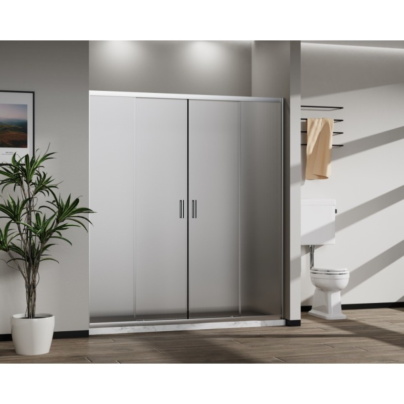 Душевая дверь Сити (City) VDS-5CT2170MT, 1700, хром, стекло текстурное