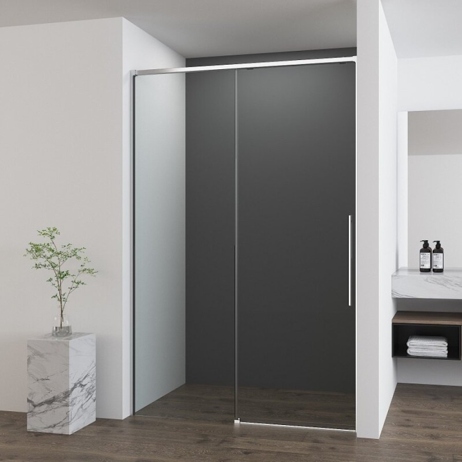 Душевая дверь Vincea Ultima VDS-7UL140CL, 140 см раздвижная, стекло прозрачное, профиль хром