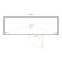 Душевая дверь Cezares Verona 215 см, стекло прозрачное, профиль хром, VERONA-W-B-13-100+60/60-C-Cr