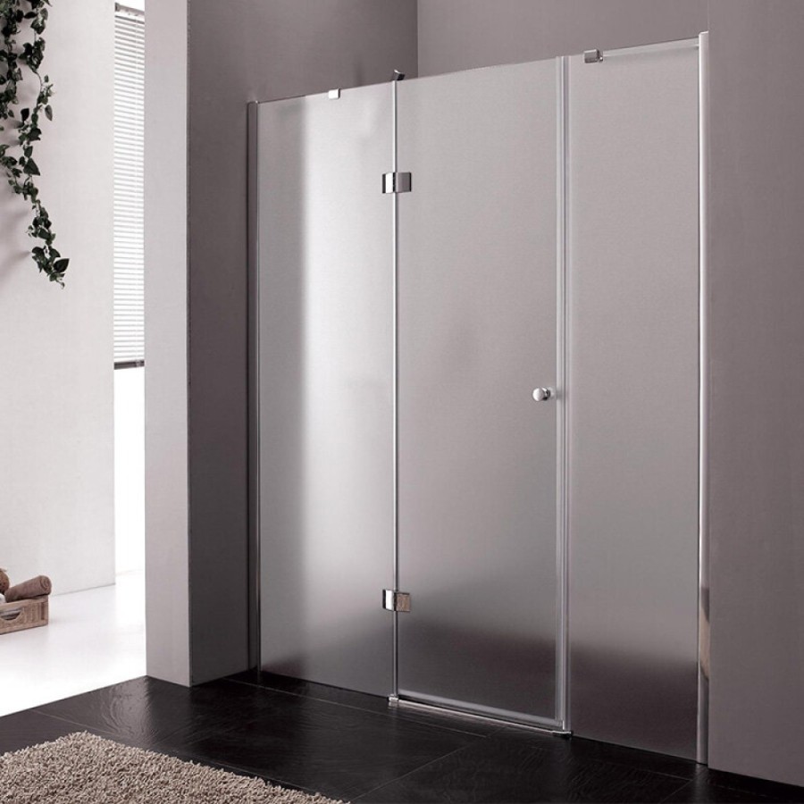 Душевая дверь Cezares VERONA-W-B-13-30+60/60-P-Cr-L, 150 см, стекло рифленое, профиль хром, левая
