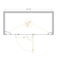 Душевая дверь Cezares VERONA-W-B-13-30+60/60-P-Cr-R, 150 см, стекло рифленое, профиль хром, правая