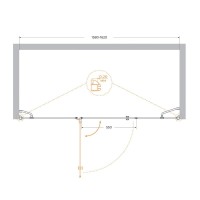 Душевая дверь Cezares VERONA-W-B-13-40+60/60-P-Cr-L, 160 см, стекло рифленое, профиль хром, левая