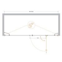 Душевая дверь Cezares Verona 185 см, стекло прозрачное, профиль хром, VERONA-W-B-13-90+60/40-C-Cr