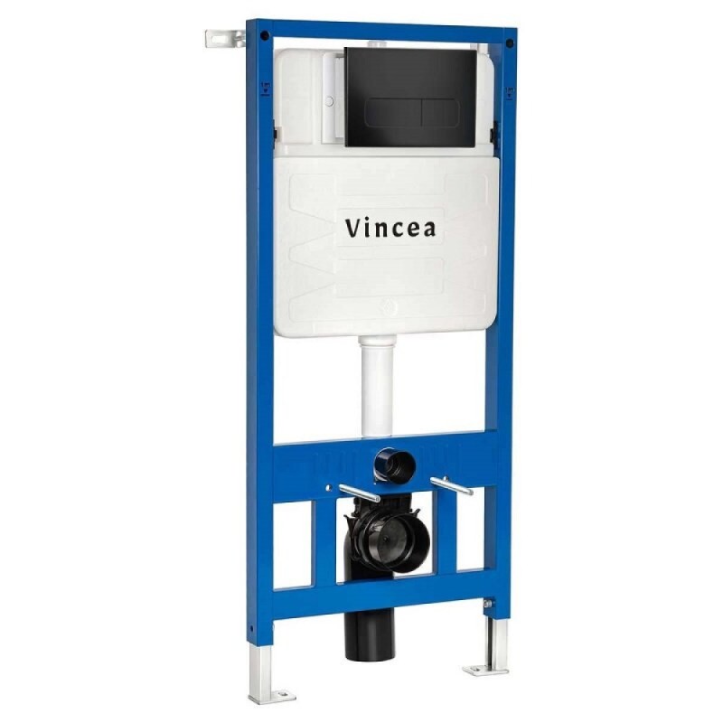 Клавиша смыва Vincea, кнопки прямоугольные, черный матовый, VFP-002MB